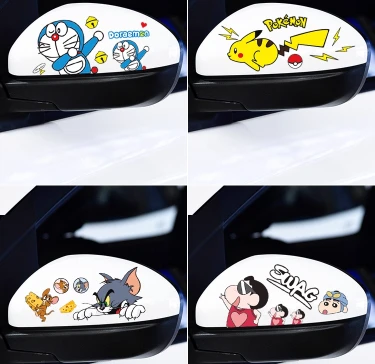 Why Do Young People Like To Stick ETIE Cartoon Stickers On Their Rearview Mir...