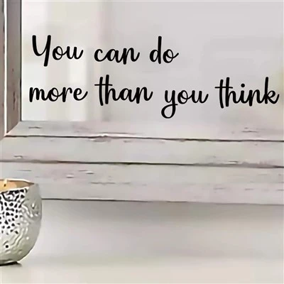 1pcs Inspirational Encouraging Quotes PVC Mirror Stickers