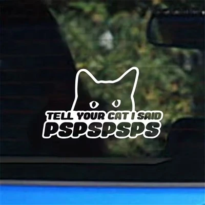 Tell Your Cat Window Sticker