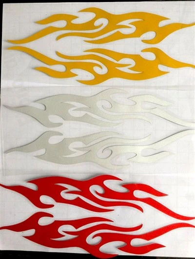 Fire Pattern Car Rear Mirror Waterproof Sticker