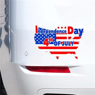 American Window Sticker State Flag Pattern