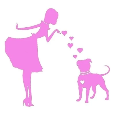 Beauty Love Dog Pet Sticker
