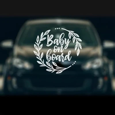 Colorful Baby On Board Car Rear Window Stickers