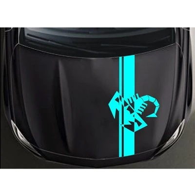 FIAT 500 Engine Hood Stickers Logo