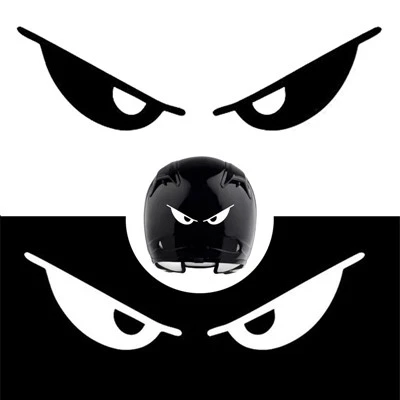 Motorcycle Helmet Evil Eyes Shape Body Sticker