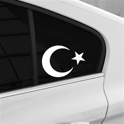 Turkish Flag Moon And Stars Car Sticker