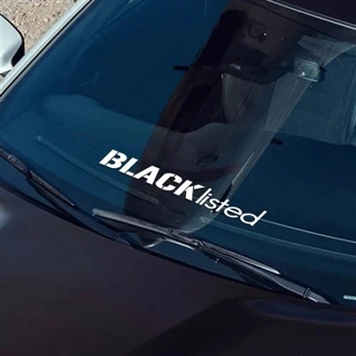 Waterproof Car Sticker Vinyl Reflective Black Listed